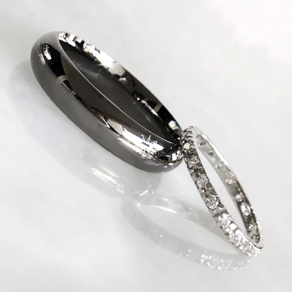 Alianza Matrimonial Oro Negro 14K Ap14Be1A5-7065 Argolla Matrimonial