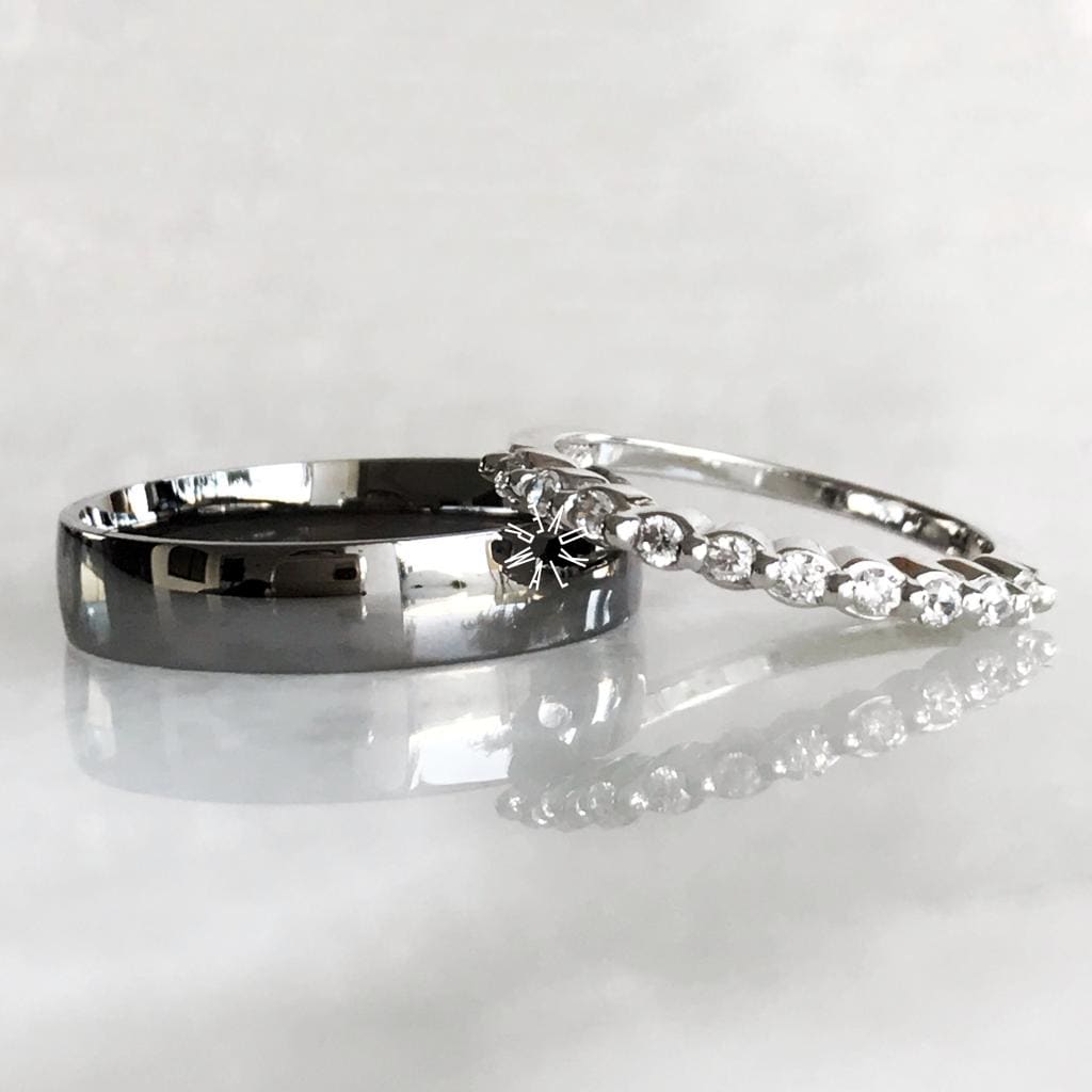 Alianza Matrimonial Oro Negro 14K Ap14Be2A5-635 Argolla Matrimonial