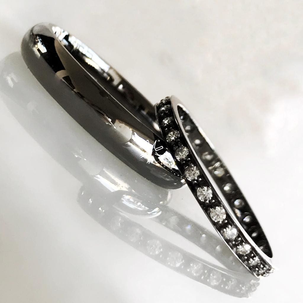 Alianza Matrimonial Oro Negro 14K Ap14Ne1A8-7064 Argolla Matrimonial