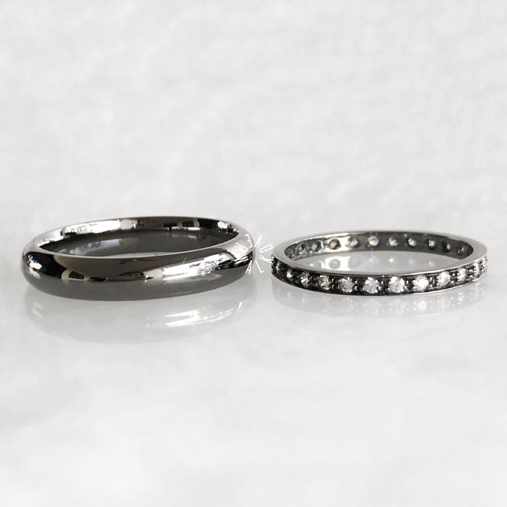 Alianza Matrimonial Oro Negro 14K Ap14Ne1A8-7064 Argolla Matrimonial