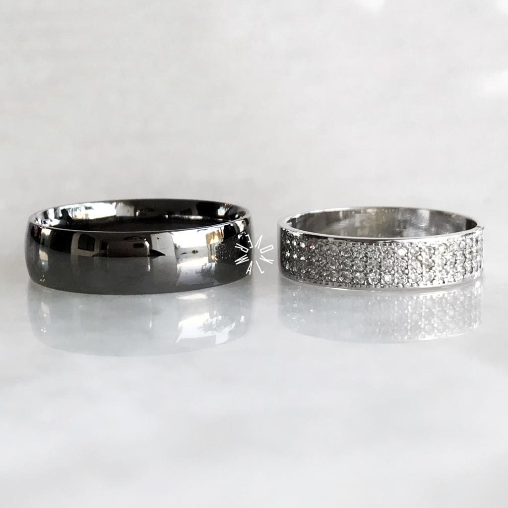 Alianza Matrimonial Oro Negro 14K B25785-636 Argolla Matrimonial