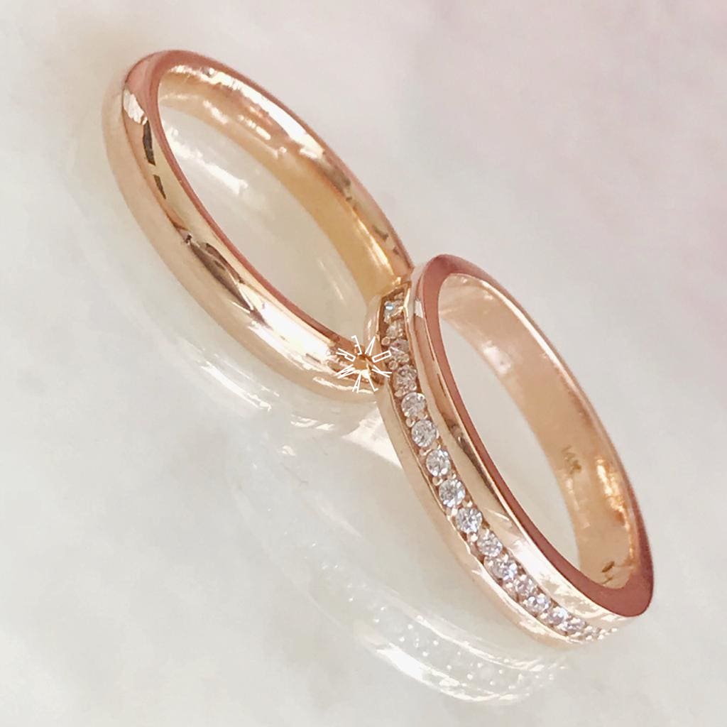Alianza Matrimonial Oro Rosa 14K Ap14Re3A8-7063 Argolla Matrimonial
