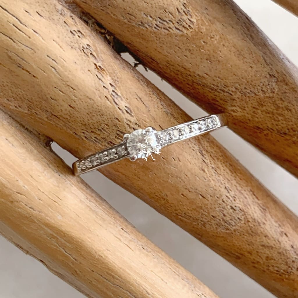 Anillo De Compromiso Con Diamante Oro Blanco Br-Ob-14-91-249B Anillo De Compromiso