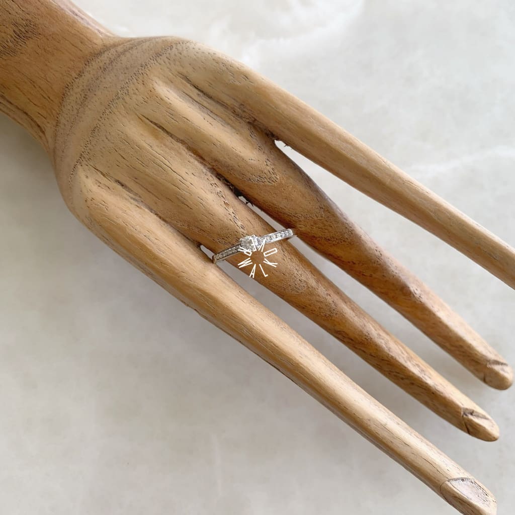 Anillo De Compromiso Con Diamante Oro Blanco Br-Ob-14-91-249B Anillo De Compromiso