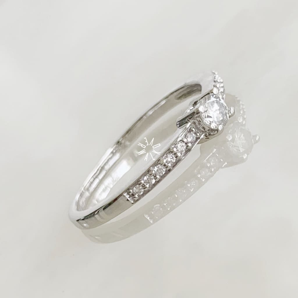 Anillo De Compromiso Con Diamante Oro Blanco Br-Ob-14-91-249B Anillo De Compromiso