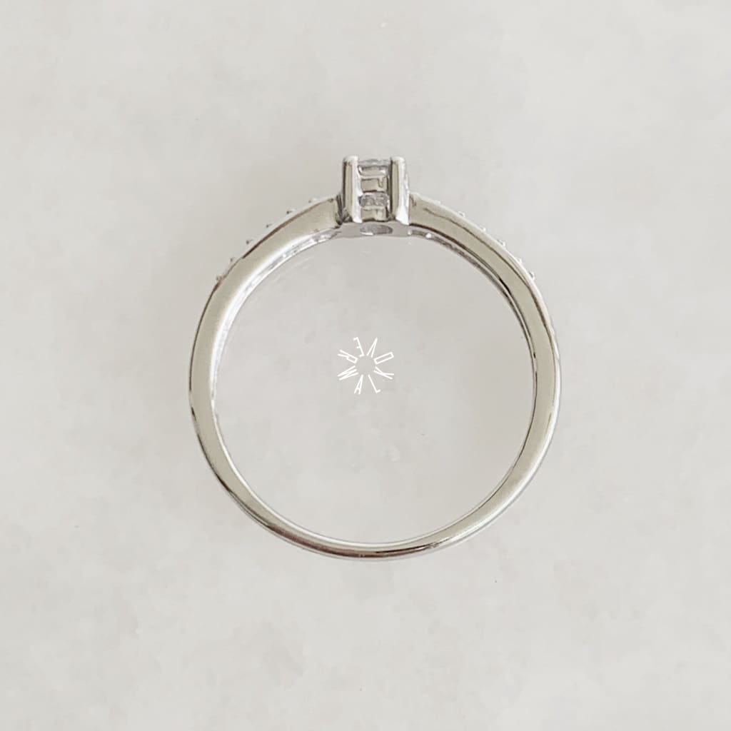 Anillo De Compromiso Con Diamante Oro Blanco Br-Ob-14-91-249B Anillo De Compromiso