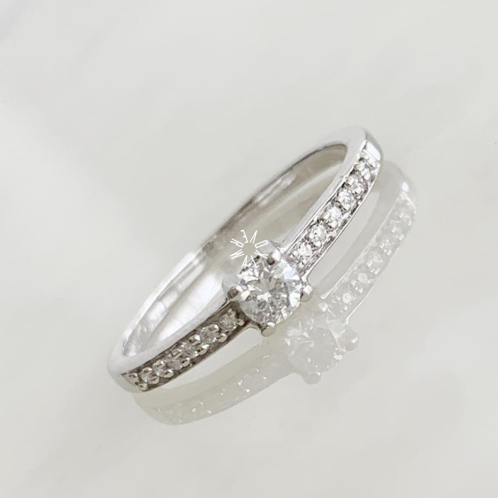 Anillo De Compromiso Con Diamante Oro Blanco Br-Ob-14-91-249B Anillo De Compromiso