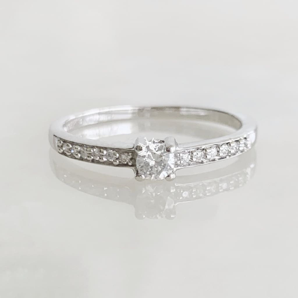 Anillo De Compromiso Con Diamante Oro Blanco Br-Ob-14-91-249B Anillo De Compromiso
