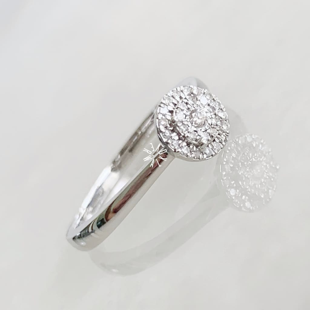 Anillo De Compromiso Con Diamante Oro Blanco Br-Ob-14-91-349A Anillo De Compromiso