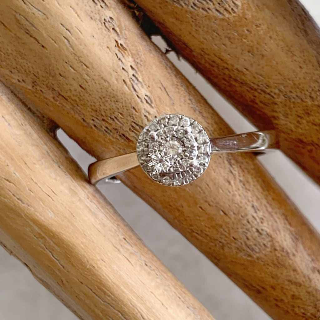 Anillo De Compromiso Con Diamante Oro Blanco Br-Ob-14-91-349A Anillo De Compromiso