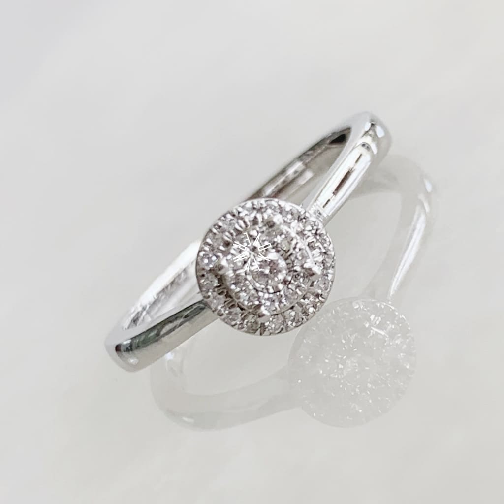 Anillo De Compromiso Con Diamante Oro Blanco Br-Ob-14-91-349A Anillo De Compromiso