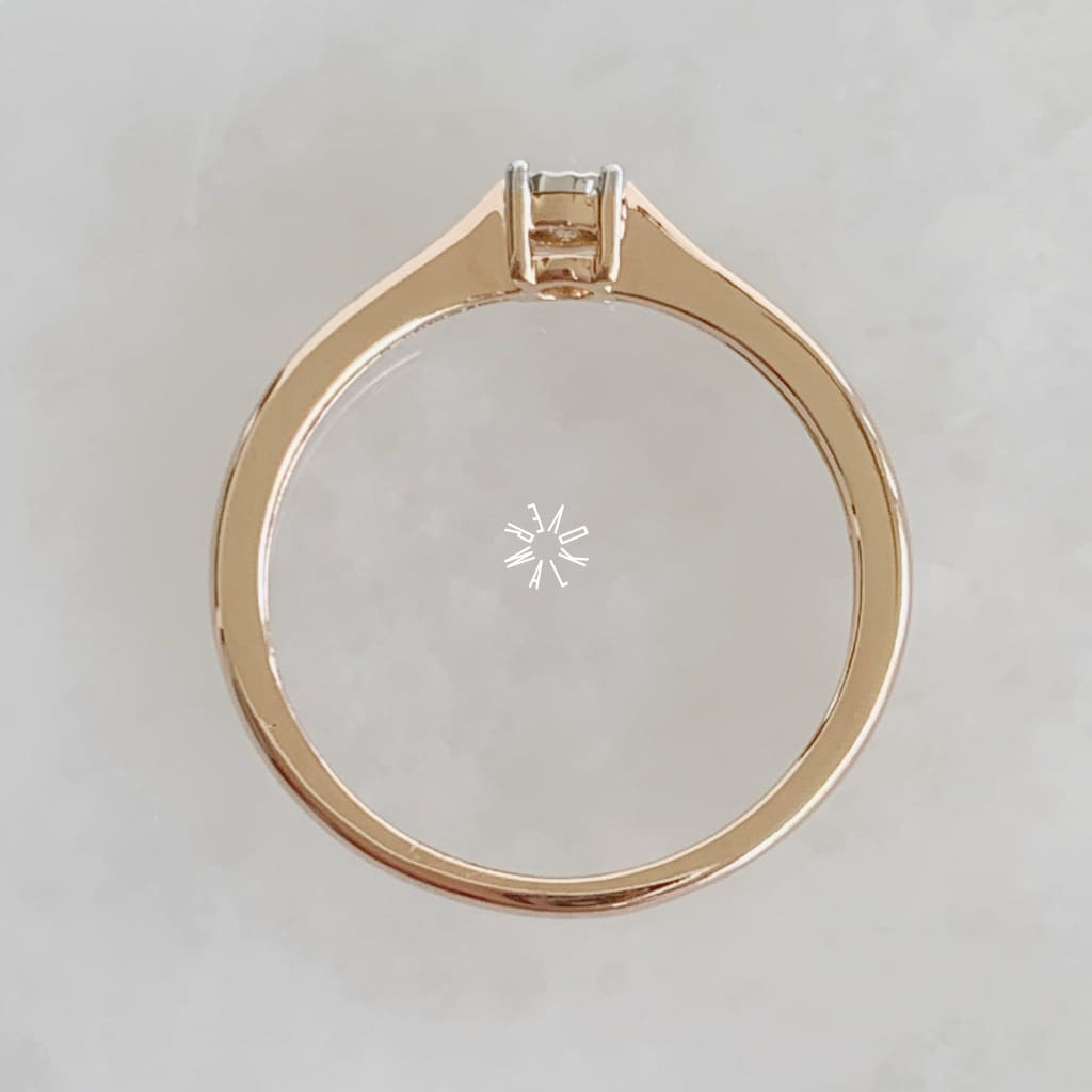 Anillo De Compromiso Con Diamante Oro Rosa Br-Or-14-91-179 Anillo De Compromiso