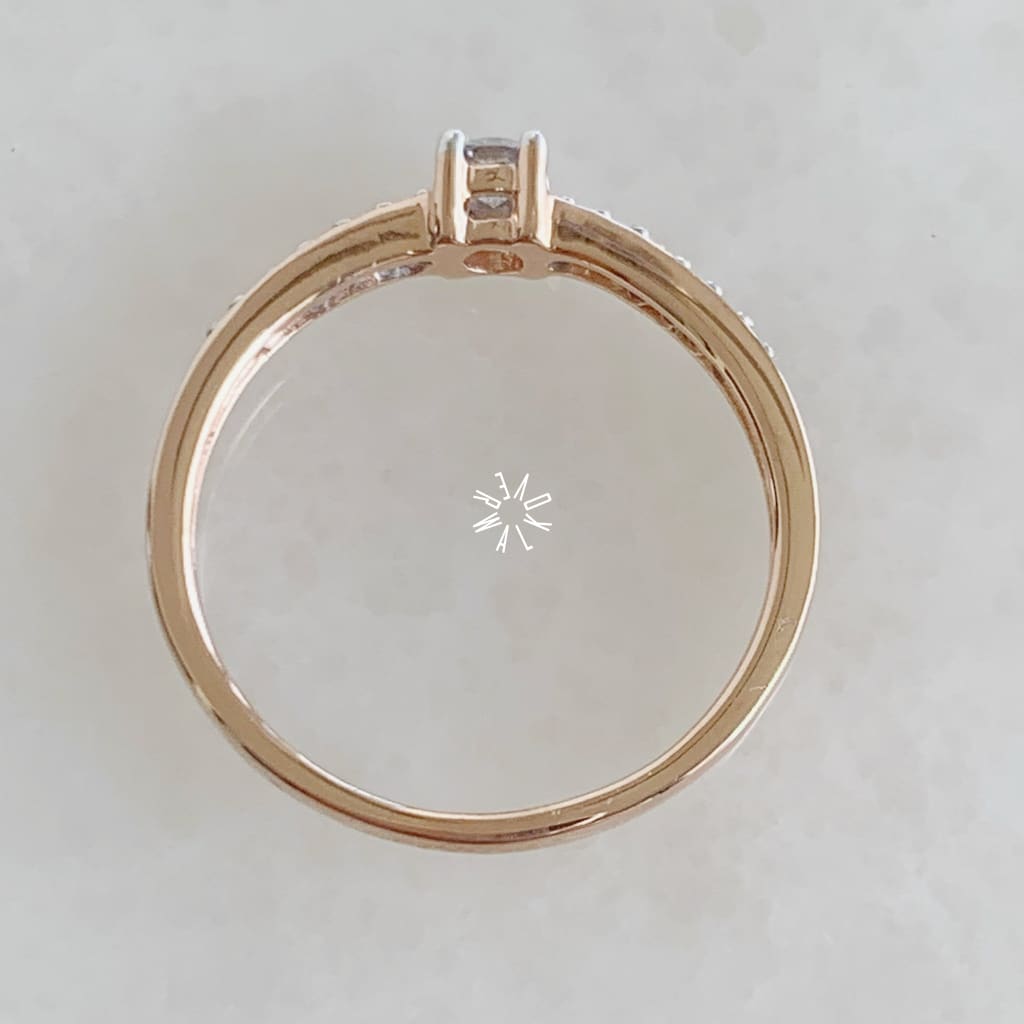 Anillo De Compromiso Con Diamante Oro Rosa Br-Or-14-91-249B Anillo De Compromiso