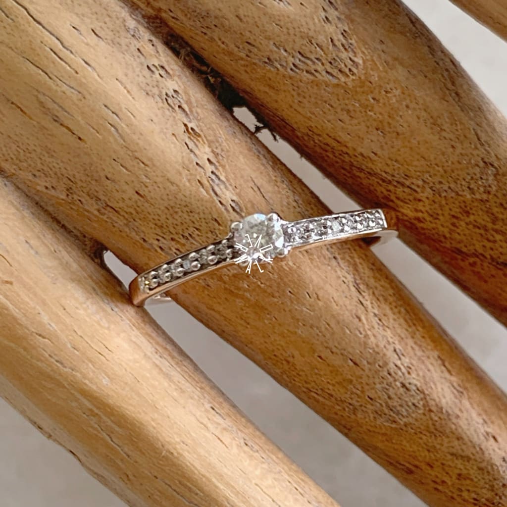 Anillo De Compromiso Con Diamante Oro Rosa Br-Or-14-91-249B Anillo De Compromiso