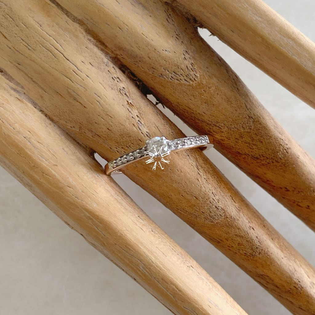 Anillo De Compromiso Con Diamante Oro Rosa Br-Or-14-91-249B Anillo De Compromiso