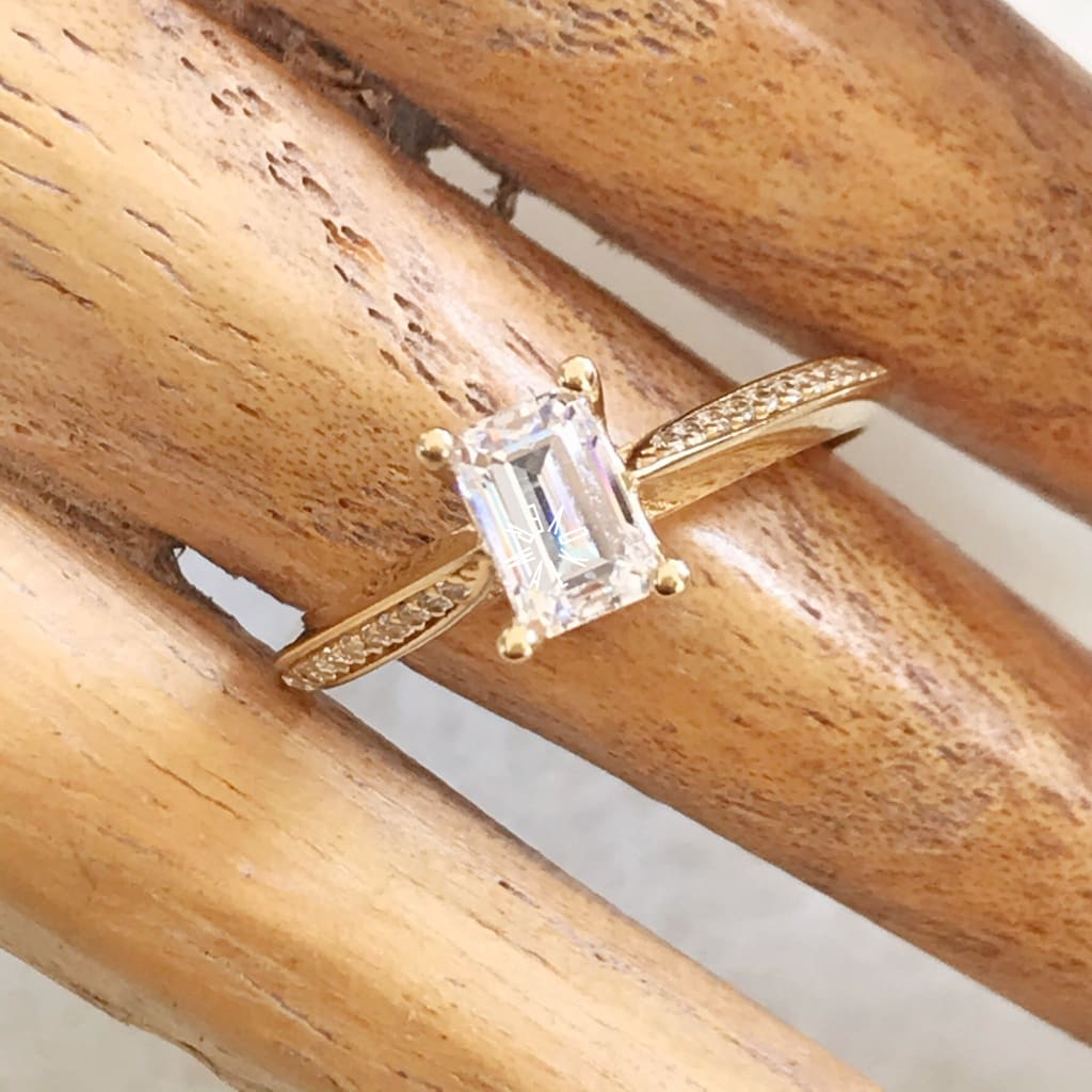 Anillo De Compromiso Oro Amarillo 14K Ac-Oa-14-85-082-2A2 Anillo De Compromiso
