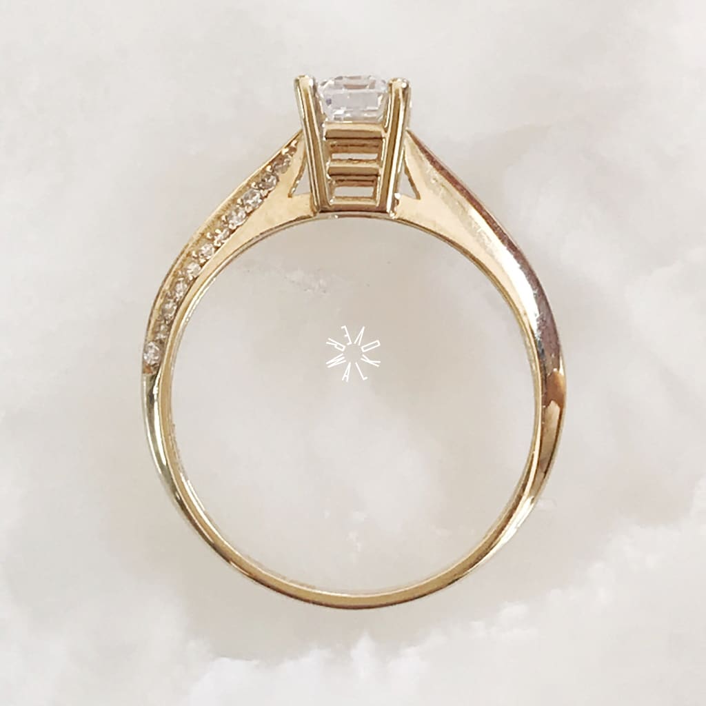 Anillo De Compromiso Oro Amarillo 14K Ac-Oa-14-85-082-2A2 Anillo De Compromiso