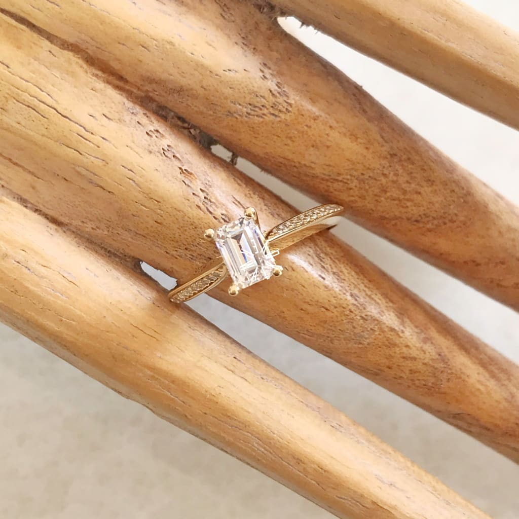 Anillo De Compromiso Oro Amarillo 14K Ac-Oa-14-85-082-2A2 Anillo De Compromiso