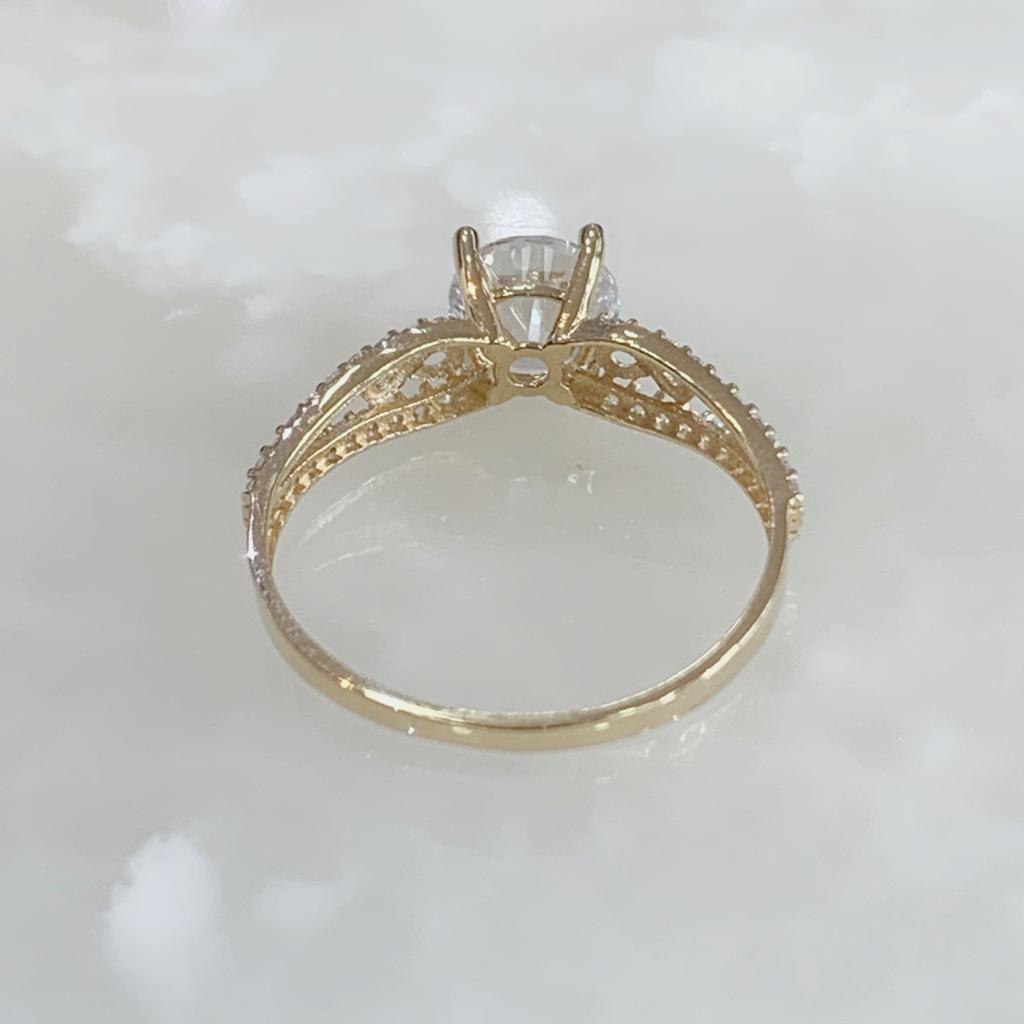 ANILLO DE COMPROMISO ORO AMARILLO 14K AC-OA-14-85-098-1A8