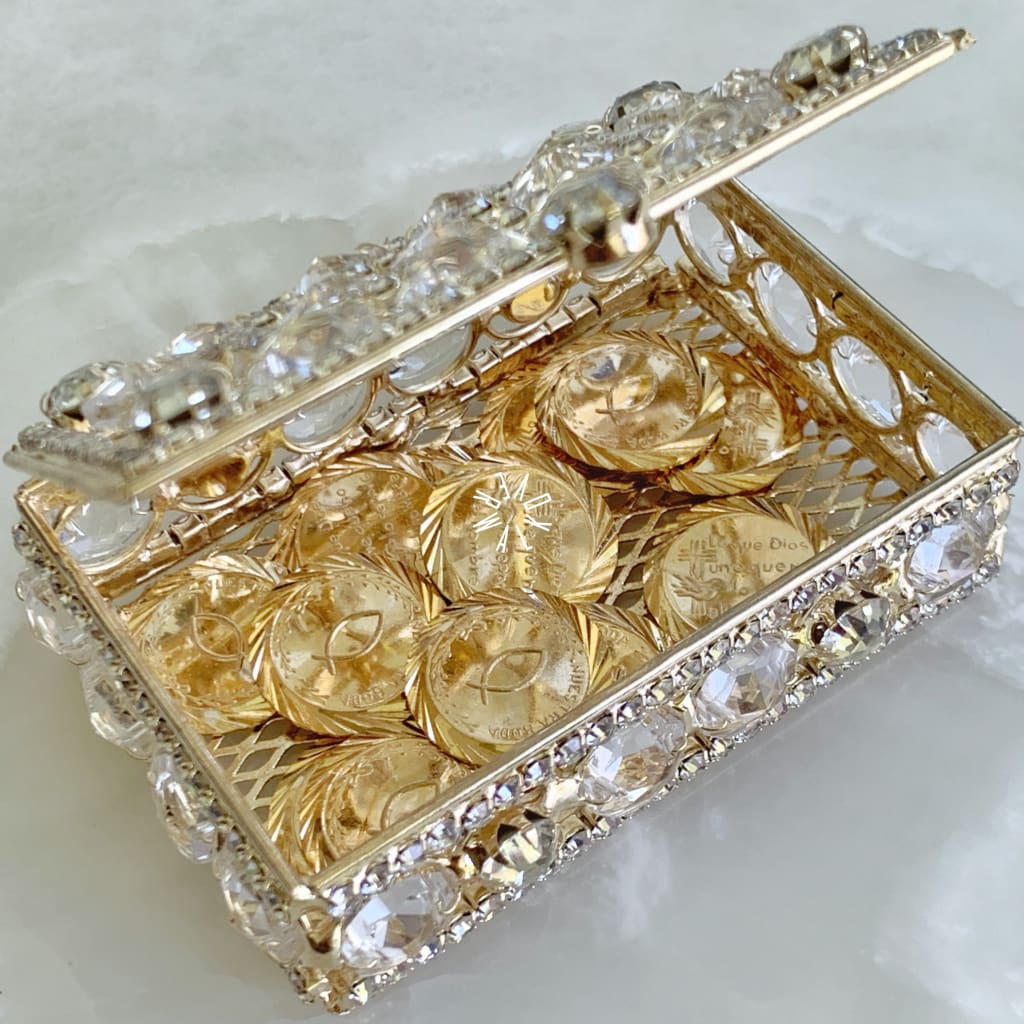 Estuche Con Arras Matrimoniales De Rodio Chch-1100-04 Accesorios Novia