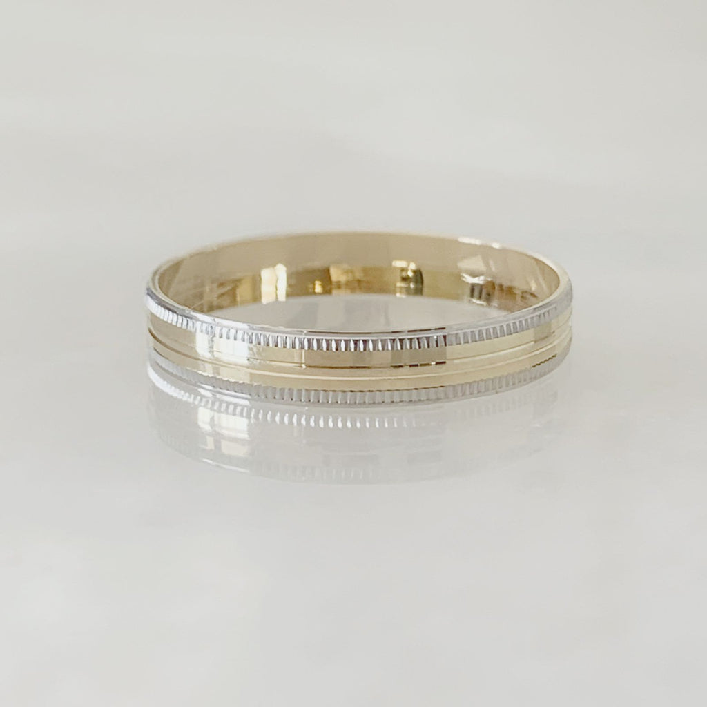ALIANZA MATRIMONIAL ORO AMARILLO PLATINADO 10K 301104
