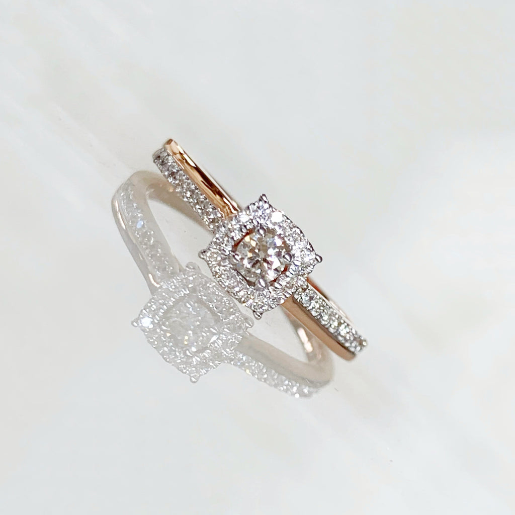 ANILLO DE COMPROMISO CON DIAMANTE ORO ROSA BR-OR-14-91-299-01