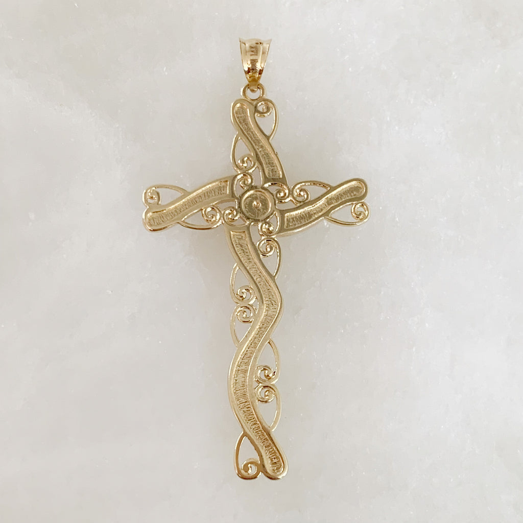 CRUZ DE ORO AMARILLO 14K CR-14-85-96-E-3A3