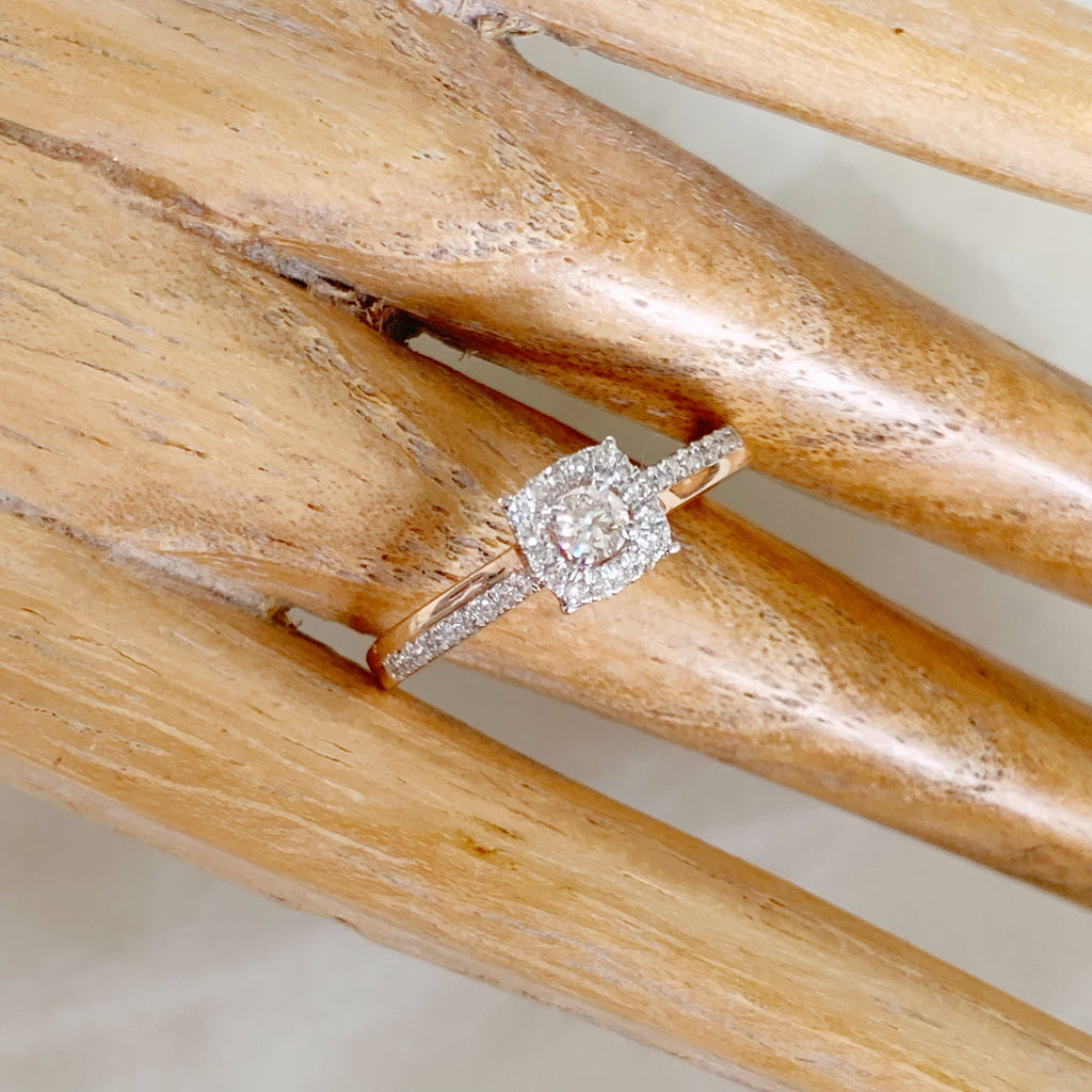 ANILLO DE COMPROMISO CON DIAMANTE ORO ROSA BR-OR-14-91-299-01