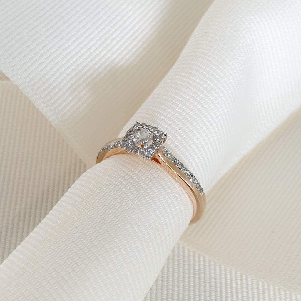 ANILLO DE COMPROMISO CON DIAMANTE ORO ROSA BR-OR-14-91-299-01