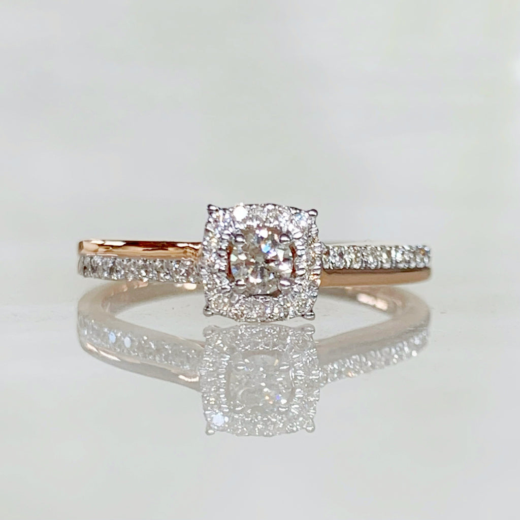 ANILLO DE COMPROMISO CON DIAMANTE ORO ROSA BR-OR-14-91-299-01