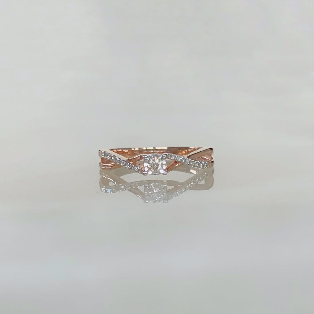 ANILLO DE COMPROMISO CON DIAMANTE ORO ROSA BR-OR-14-91-249-07