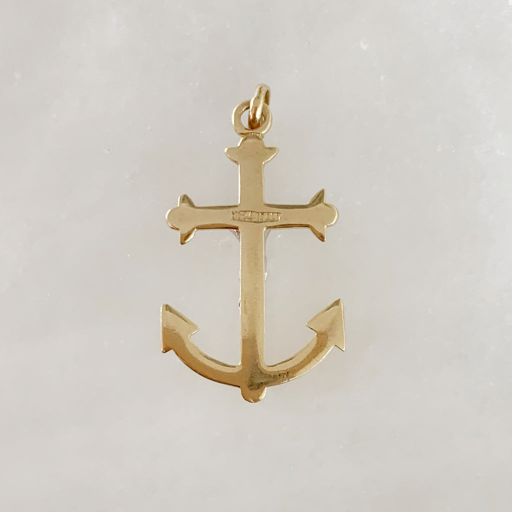 CRISTO ANCLA DE ORO AMARILLO 14K CR-14-85-92-E-1A6