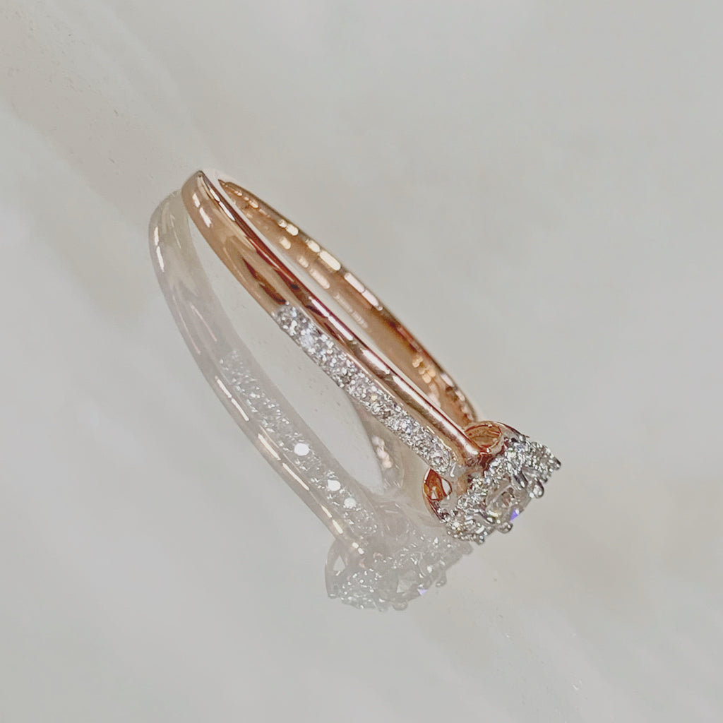 ANILLO DE COMPROMISO CON DIAMANTE ORO ROSA BR-OR-14-91-299-01