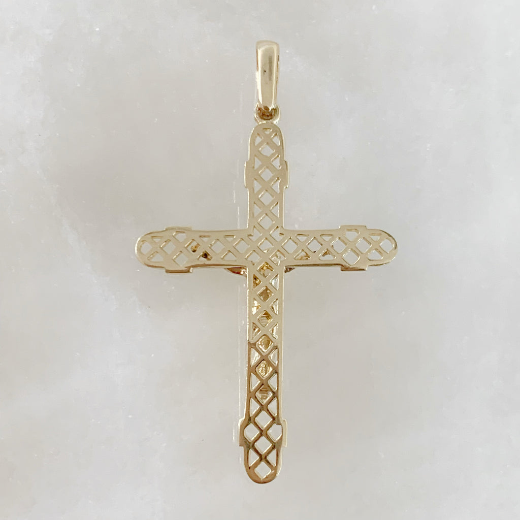 CRISTO DE ORO AMARILLO 14K CR-14-85-85-E-2A2