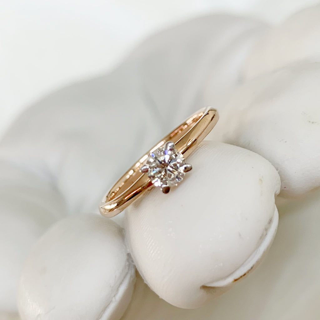 ANILLO DE COMPROMISO CON DIAMANTE ORO ROSA BR-OR-14-91-399-04