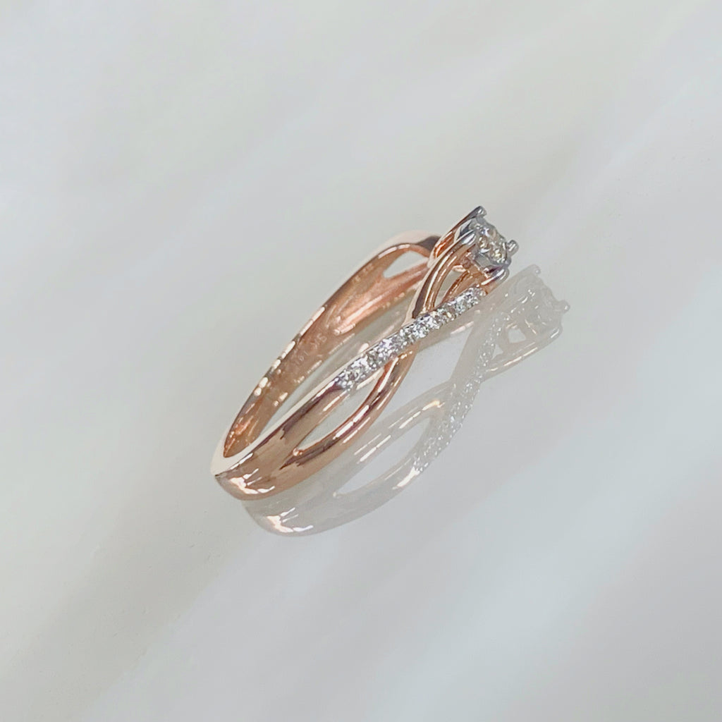 ANILLO DE COMPROMISO CON DIAMANTE ORO ROSA BR-OR-14-91-249-07