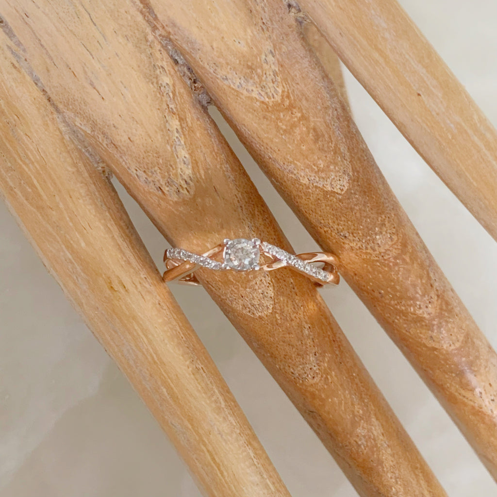 ANILLO DE COMPROMISO CON DIAMANTE ORO ROSA BR-OR-14-91-249-07