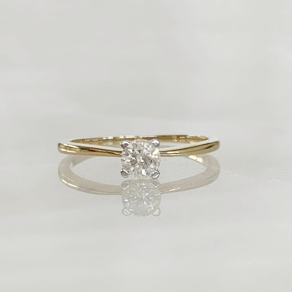 ANILLO DE COMPROMISO CON DIAMANTE ORO AMARILLO BR-OA-14-91-499-09