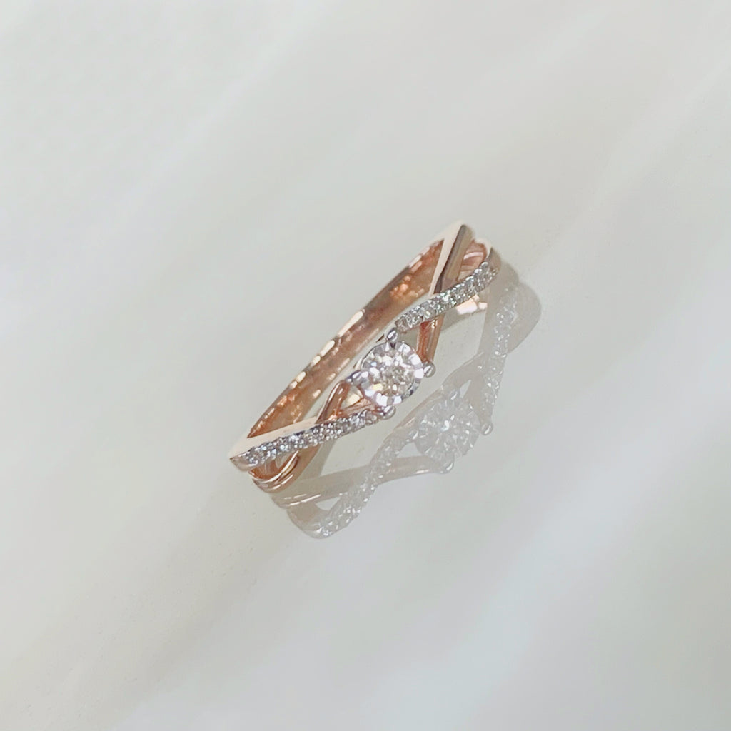 ANILLO DE COMPROMISO CON DIAMANTE ORO ROSA BR-OR-14-91-249-07