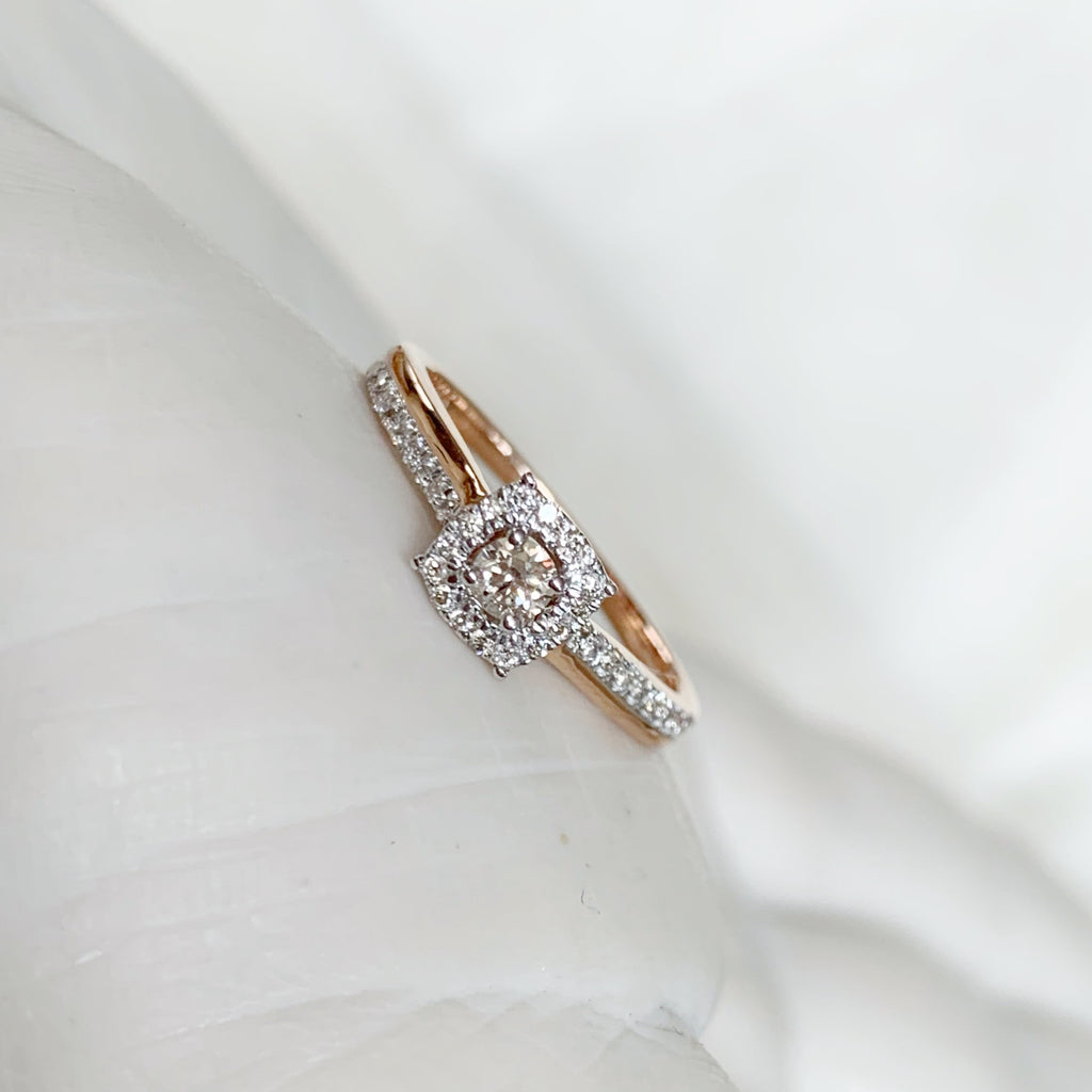 ANILLO DE COMPROMISO CON DIAMANTE ORO ROSA BR-OR-14-91-299-01