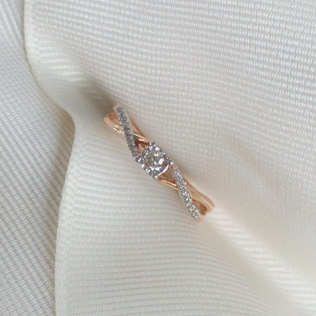ANILLO DE COMPROMISO CON DIAMANTE ORO ROSA BR-OR-14-91-249-07