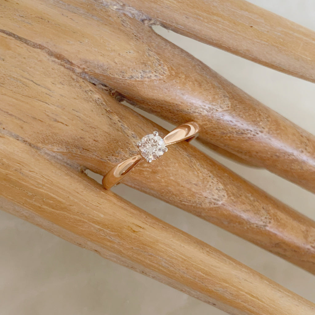 ANILLO DE COMPROMISO CON DIAMANTE ORO ROSA BR-OR-14-91-349-11
