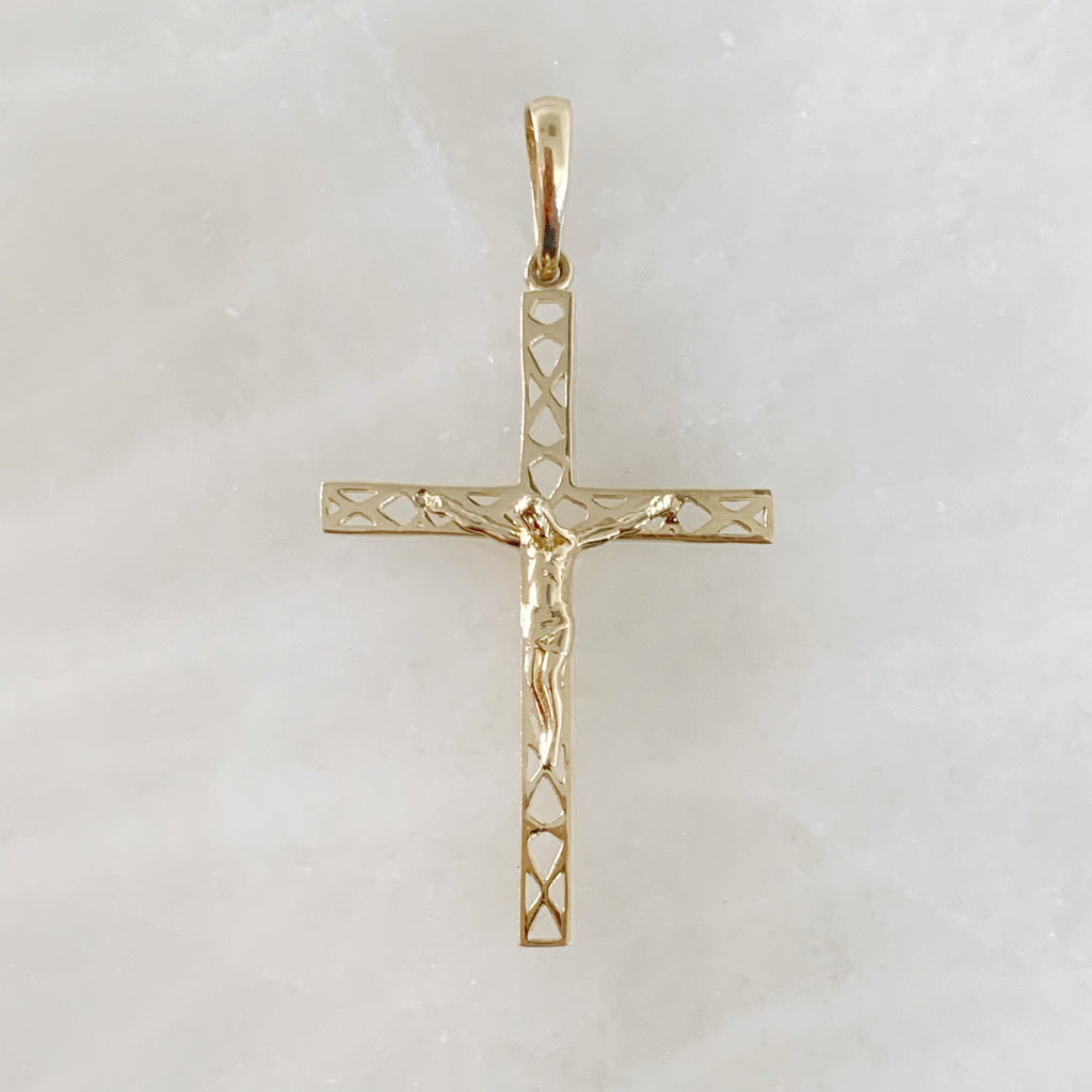 CRISTO DE ORO AMARILLO 14K CR-14-85-82-E-1A9