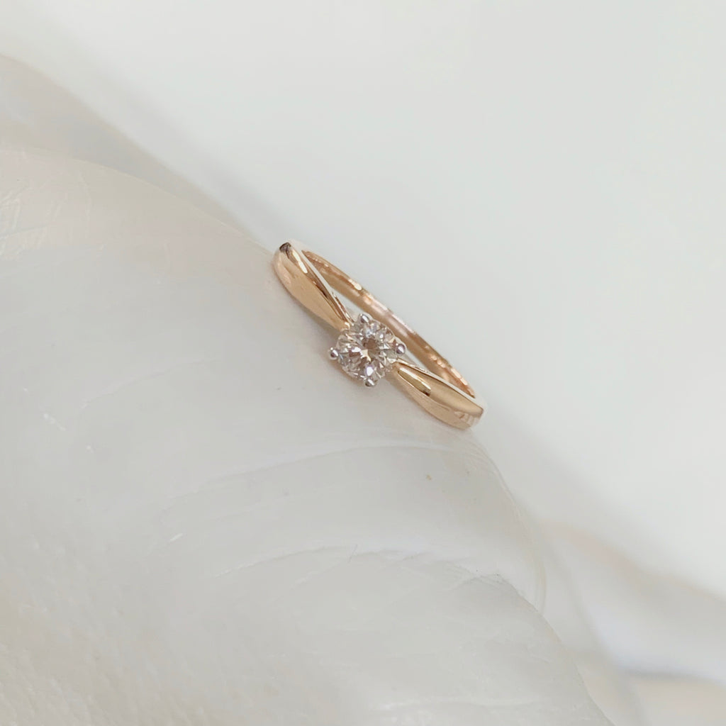 ANILLO DE COMPROMISO CON DIAMANTE ORO ROSA BR-OR-14-91-349-11