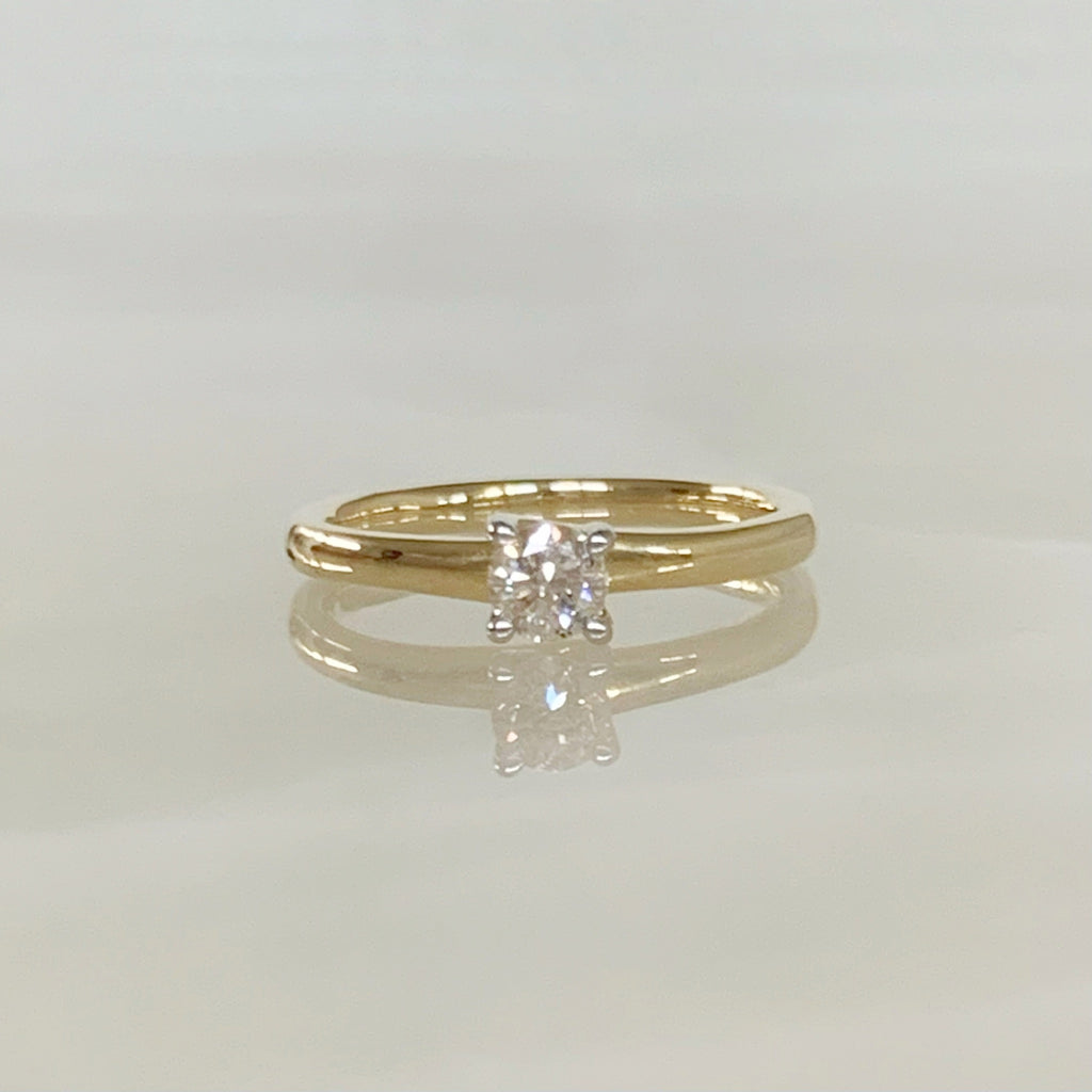 ANILLO DE COMPROMISO CON DIAMANTE ORO AMARILLO BR-OA-14-91-229-13