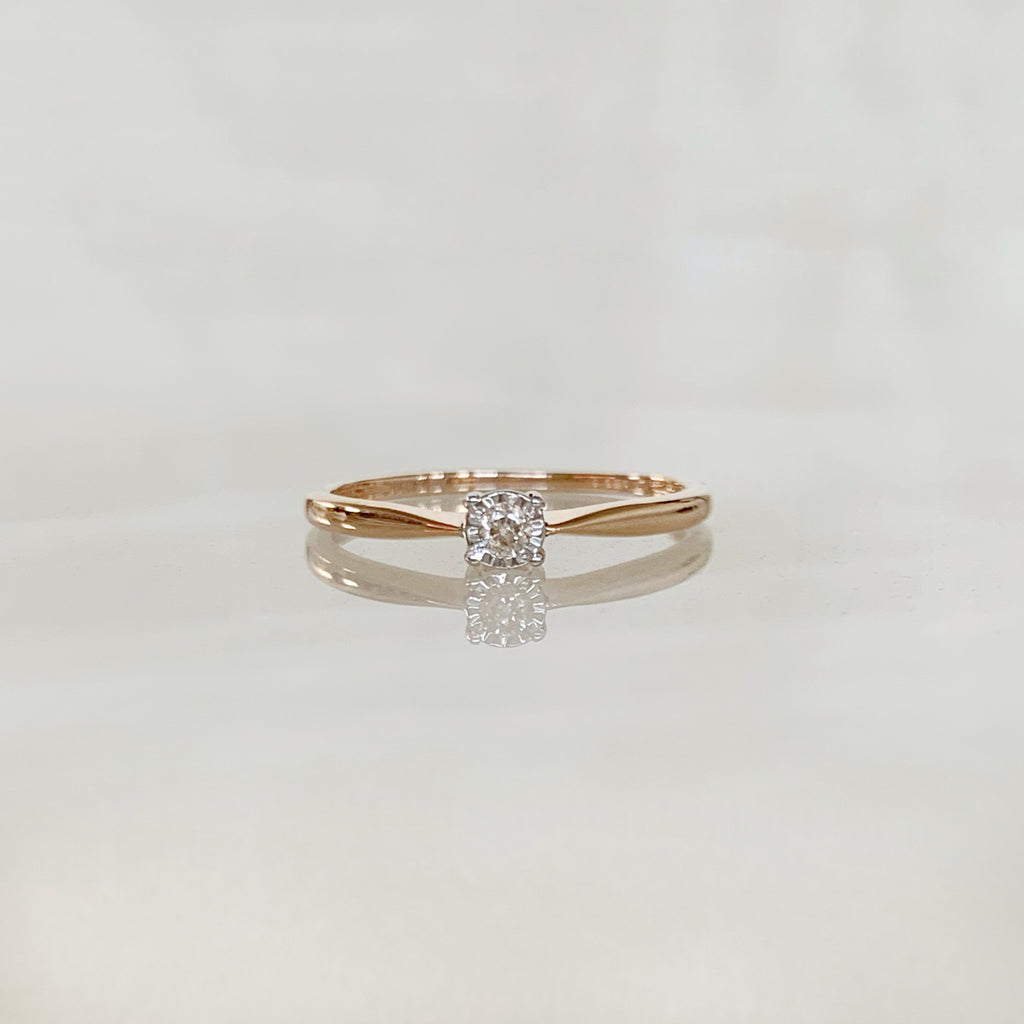 ANILLO DE COMPROMISO CON DIAMANTE ORO ROSA BR-OR-14-91-129-02