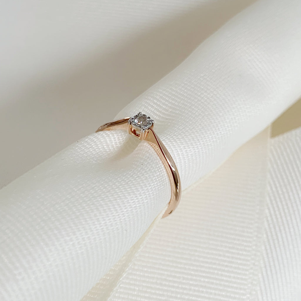 ANILLO DE COMPROMISO CON DIAMANTE ORO ROSA BR-OR-14-91-129-02