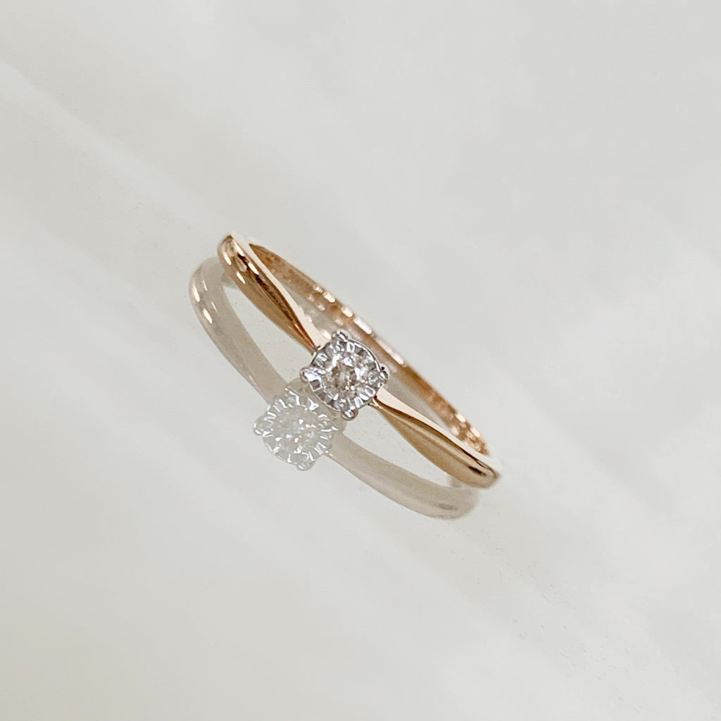 ANILLO DE COMPROMISO CON DIAMANTE ORO ROSA BR-OR-14-91-129-02