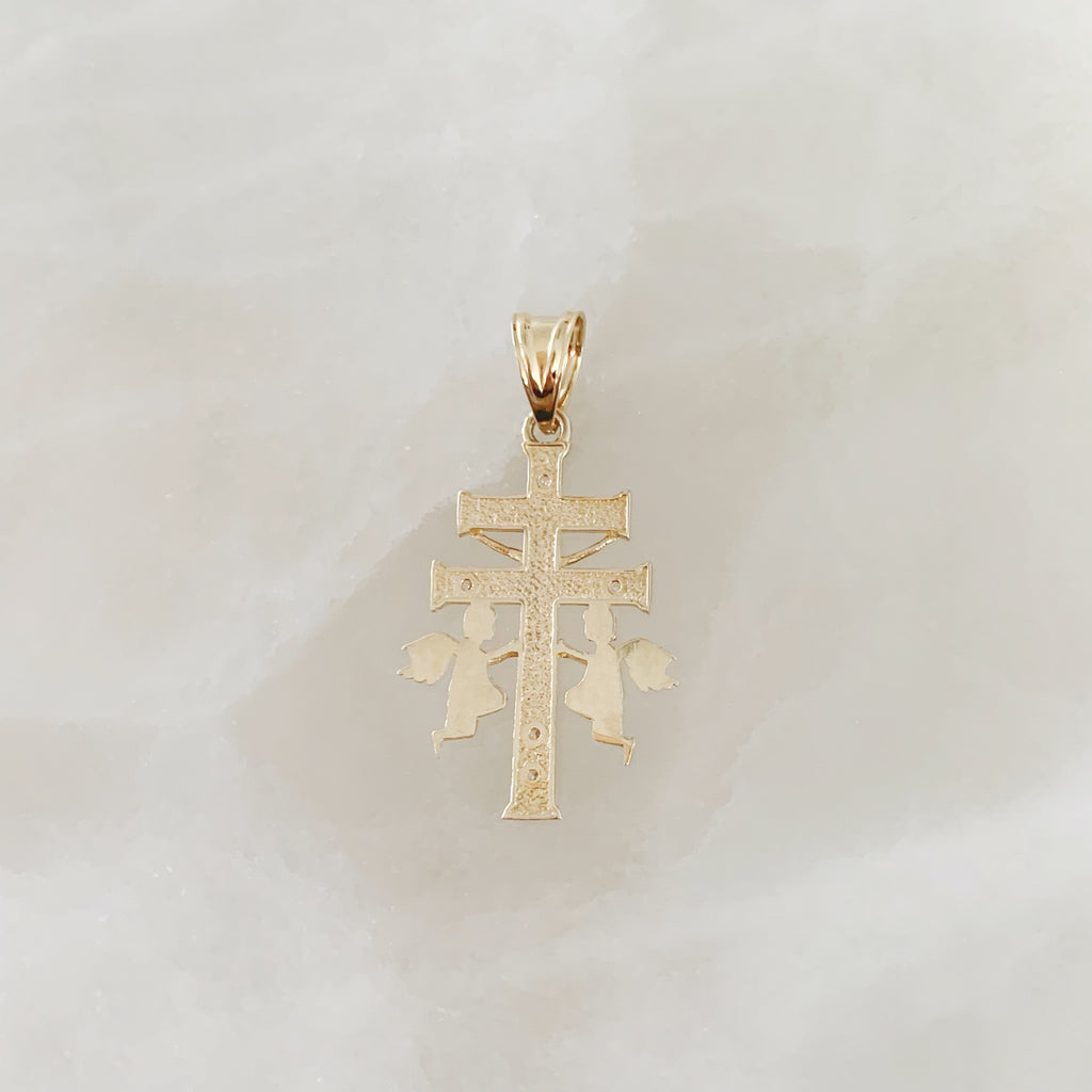 CRUZ DE CARAVACA DE ORO AMARILLO 14K CR-14-85-112-E-1A3