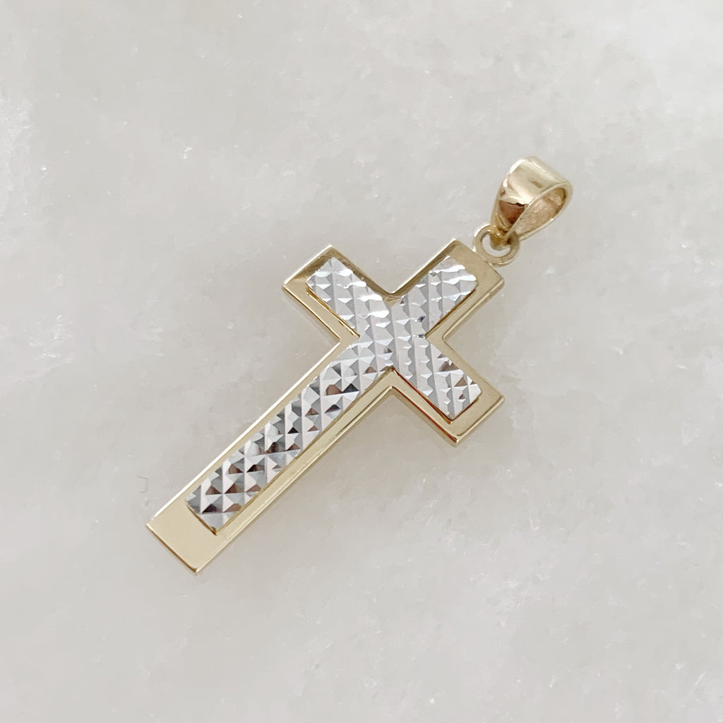 CRUZ DE ORO COMBINADO 14K CR-14-85-101-E-1A6